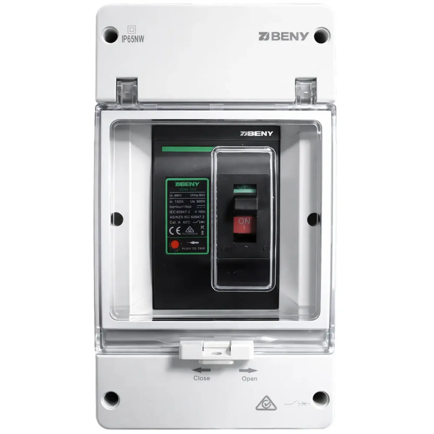 Купити Автоматичний вимикач BENY BDM-250 DC 2P 500В 160А у корпусі IP65 (BDM-250-2P500V160AIP65) - фото 3