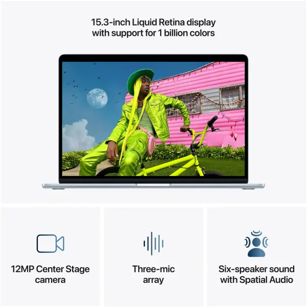 Купити Ноутбук Apple MacBook Air 15 M5 A3448 Sky Blue (MDVT4UA/A) - фото 8