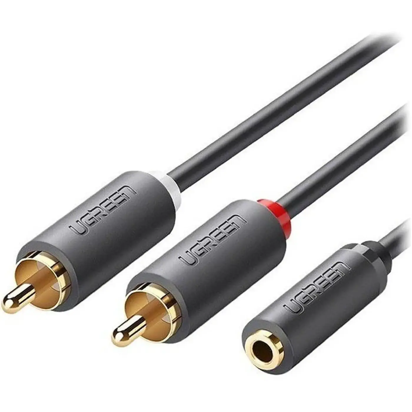 Купить Кабель UGREEN AV102 AUX Audio TRS - RCAx2 M/M 0.25m Gray (10561) - фото 1