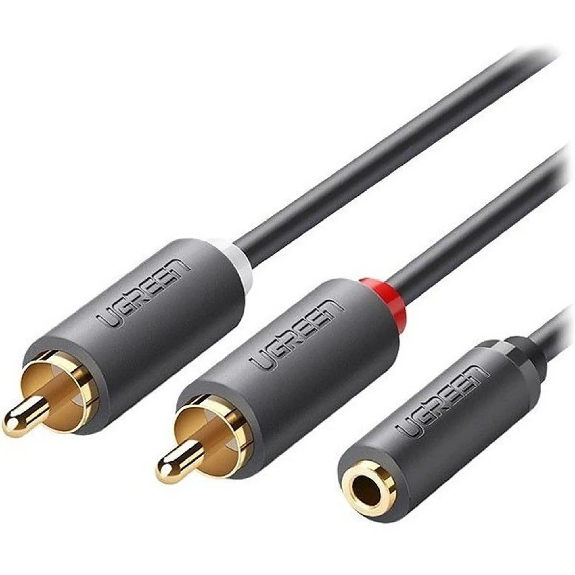 Купить Кабель UGREEN AV102 AUX Audio TRS - RCAx2 M/M 0.25m Gray (10561) - фото 1