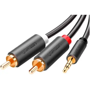 Купить Кабель UGREEN AV102 AUX Audio TRS - RCAx2 M/M 1.5m Gray (10511) - фото 1