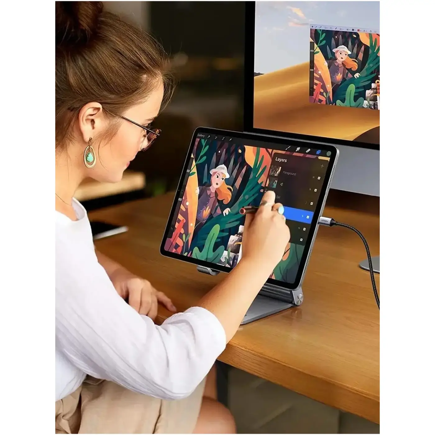 Купити Кабель UGREEN MM142 USB-C M - HDMI M 1.5m Gray/Black (50570) - фото 5