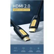 Купити Кабель UGREEN HD101 HDMI - HDMI 5m Yellow/Black (10167) - фото 2