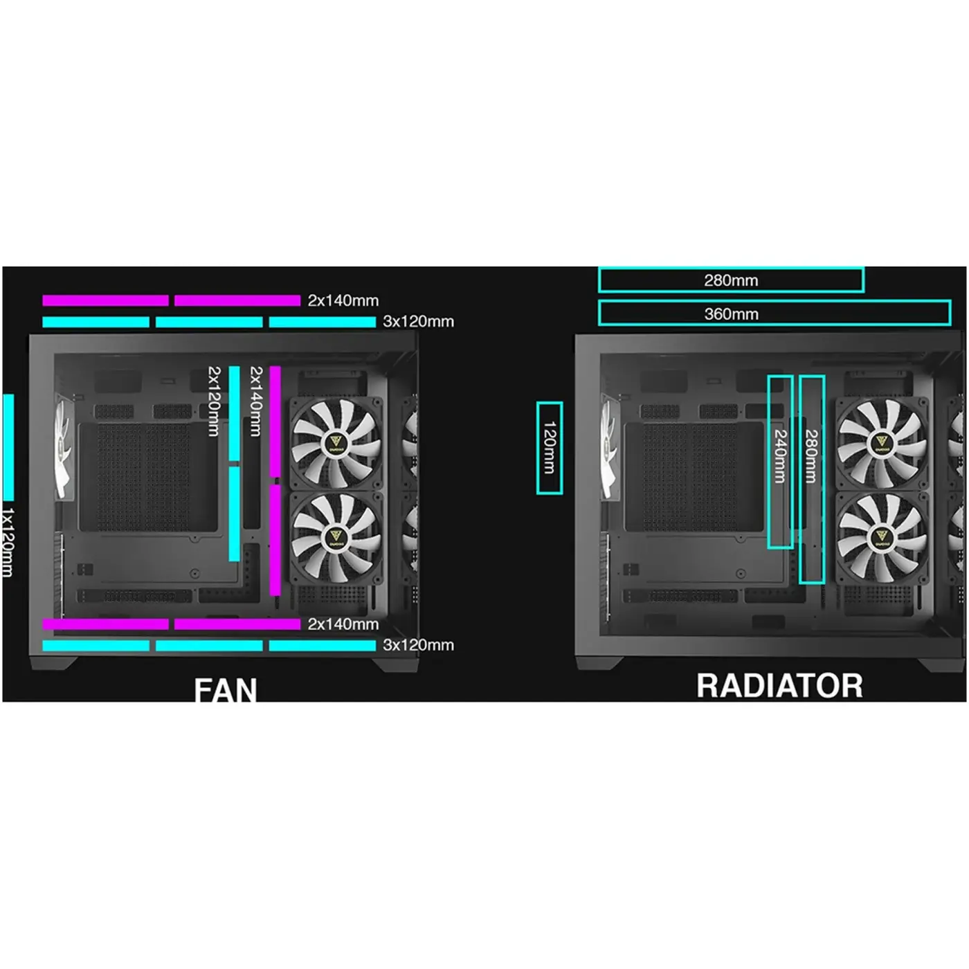 Купить Корпус Gamdias Aura GC10M V2 ARGB Black (4711514503159) - фото 11