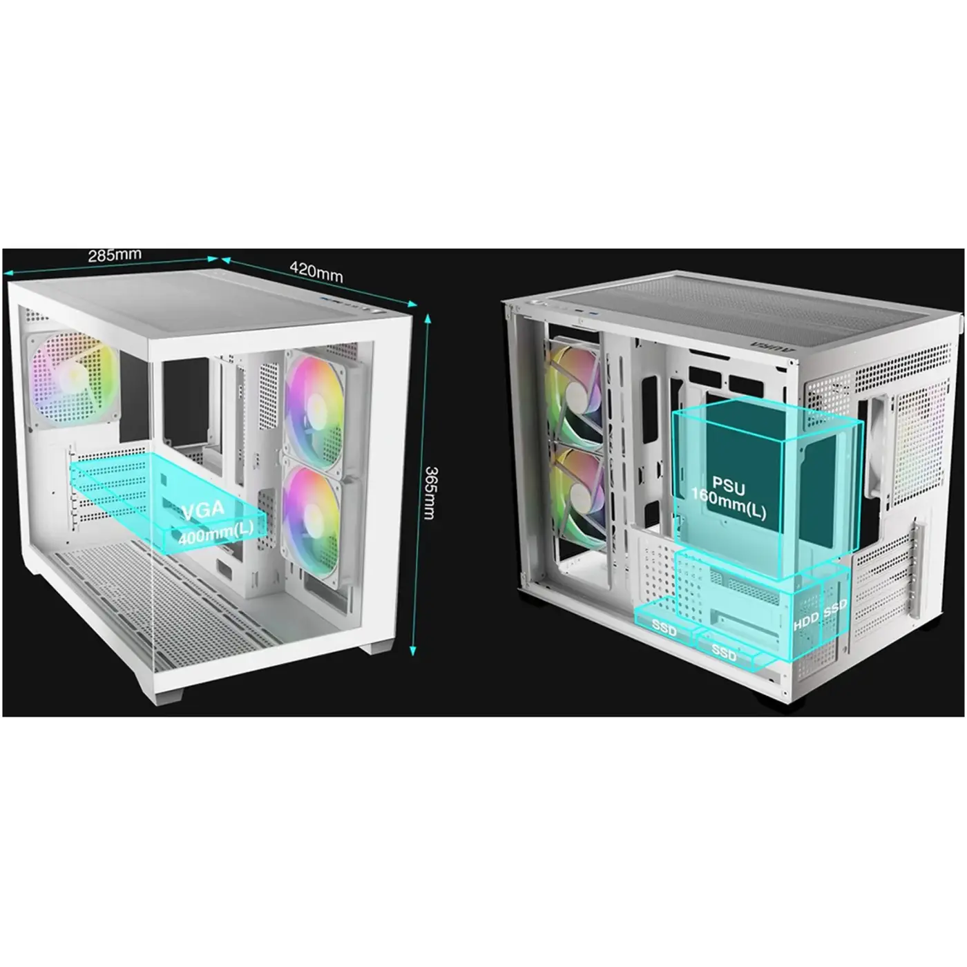 Купить Корпус Gamdias Aura GC10M V2 ARGB White (4711514503166) - фото 11