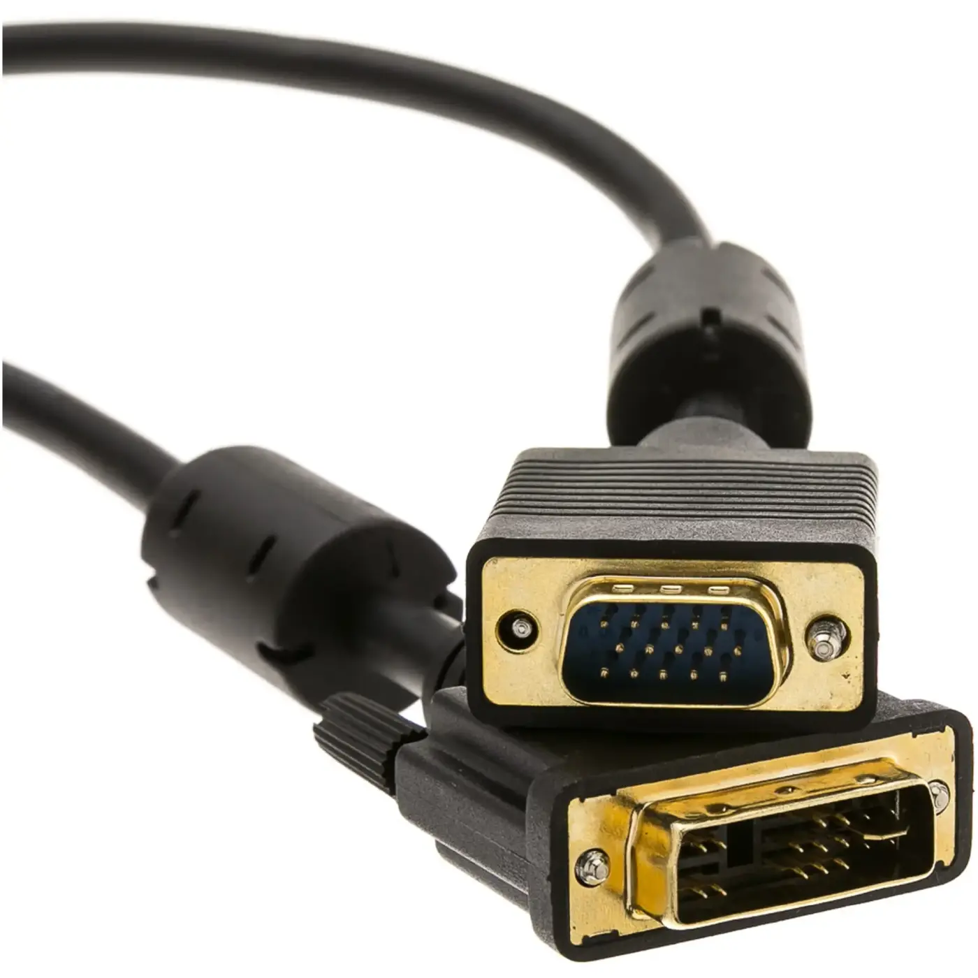 Купити Перехідник Cablexpert DVI (24+5 пин)/VGA, M/F HD (3 ряда) (A-DVI-VGA-BK) - фото 1