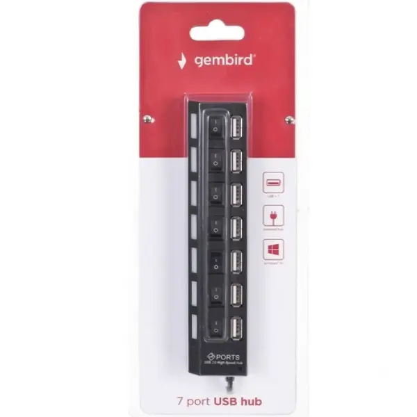 Купить Концентратор Gembird 7 x USB 2.0 (UHB-U2P7-03) - фото 2