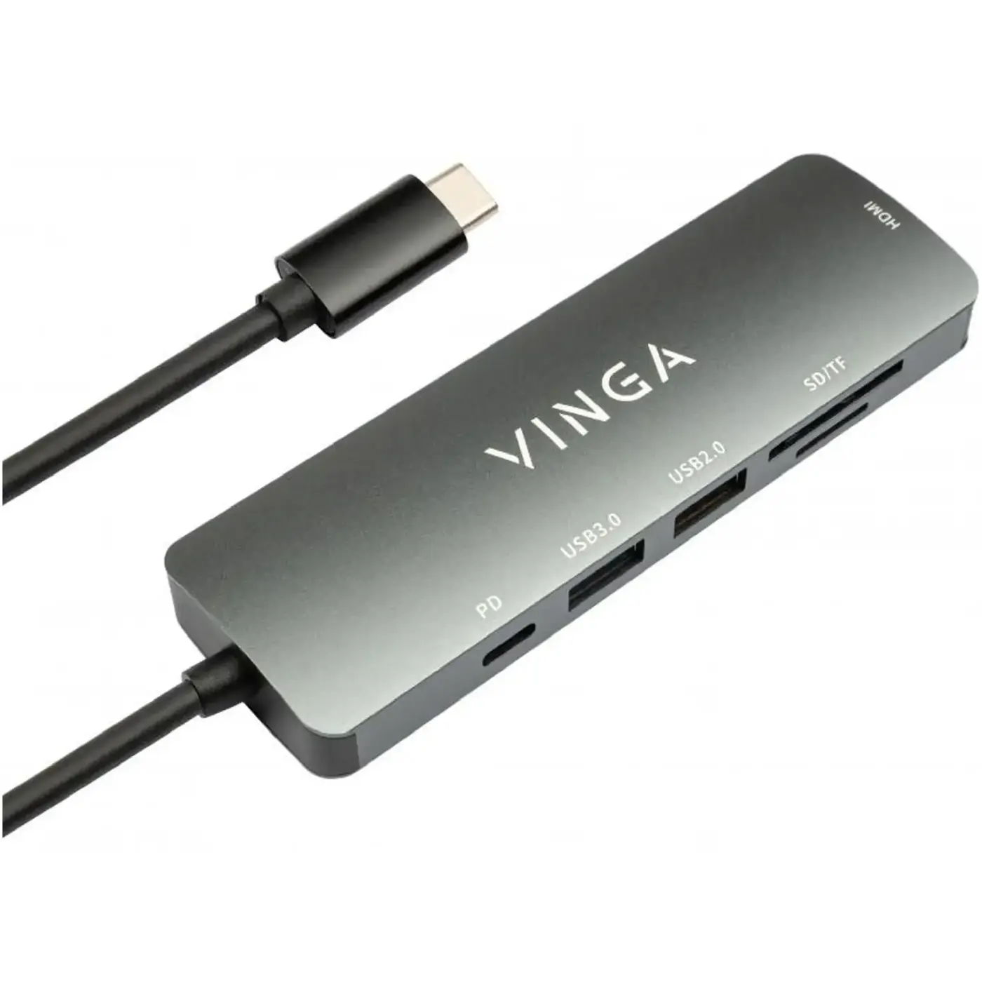 Купити Концентратор Vinga USB Type-C 3.1 to HDMI+USB3.0+USB 2.0+SD/microSD+PD (VHC6) - фото 3
