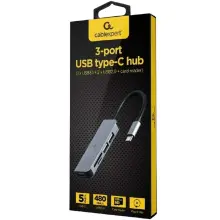 Купить Концентратор Cablexpert USB-С to 1 х USB 3.1 Gen 1 (5 Gbps), 2 х USB 2.0, CardReader (UHB-CM-CRU3P1U2) - фото 2