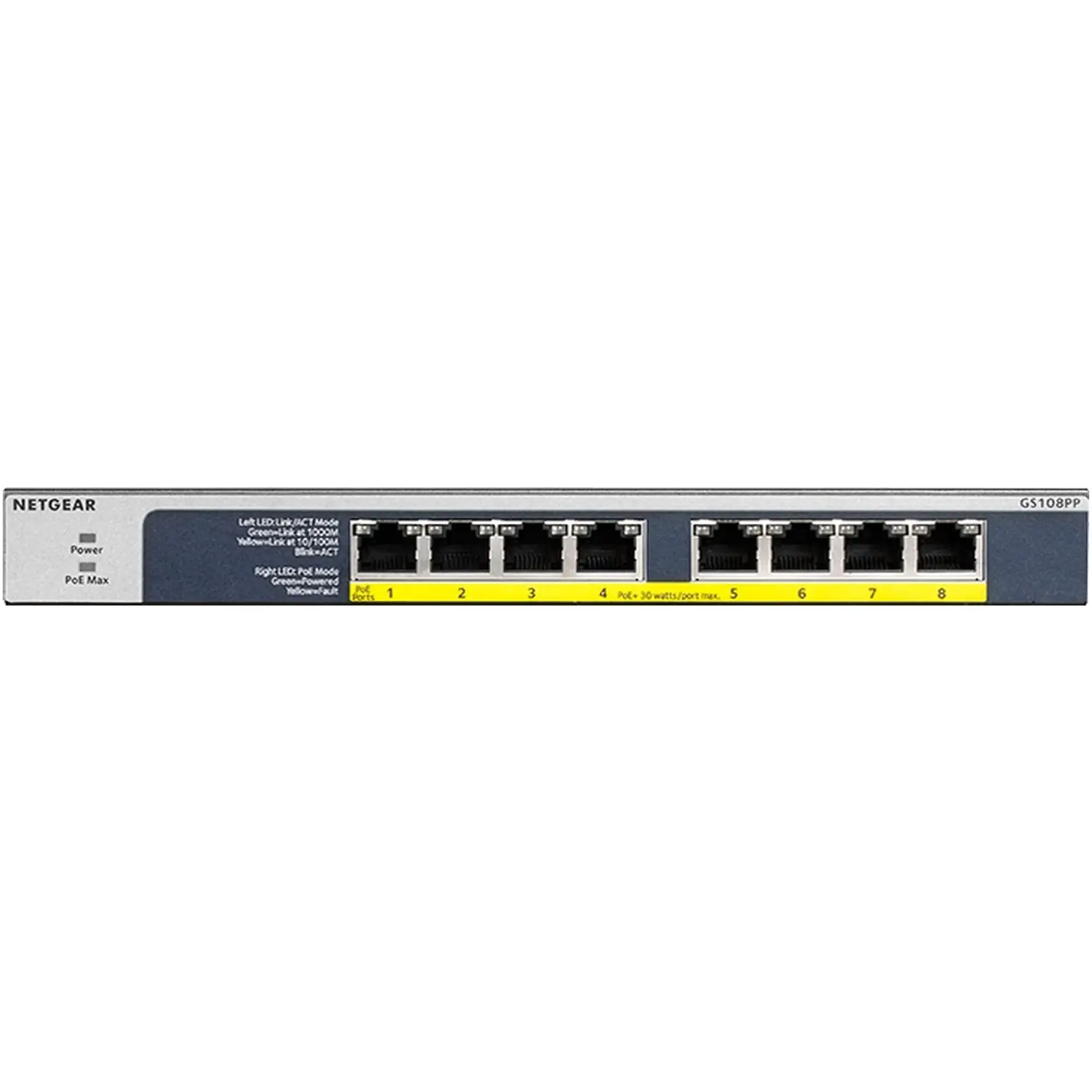 Купити Комутатор Netgear GS108PP-100EUS - фото 1