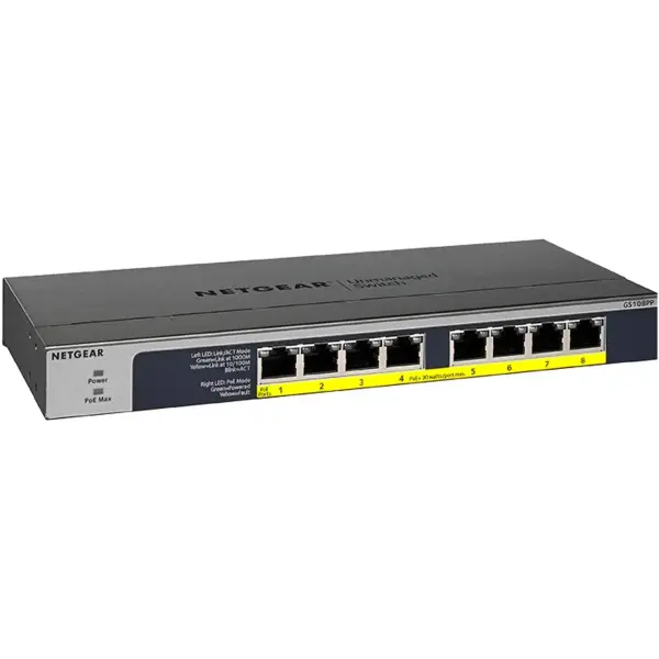 Купити Комутатор Netgear GS108PP-100EUS - фото 2
