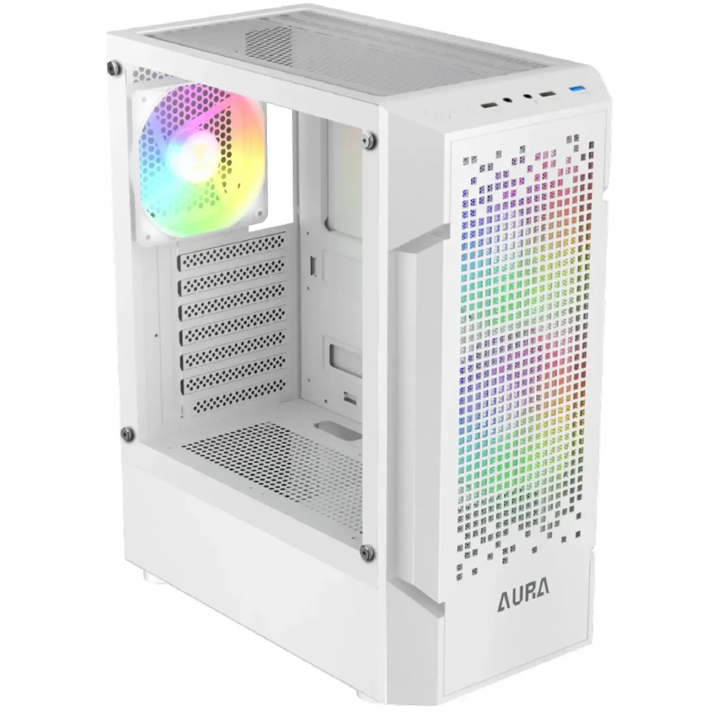 Купить Корпус Gamdias Aura GC7 WH ARGB Mid-Tower PC Case (4711514500684) - фото 1