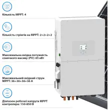 Купить Система хранения энергии DEYE SV-3DE50K1-HGS128K1-1 50kW 128.6kWh 1BAT LiFePO4 ≥10000 циклов - фото 4