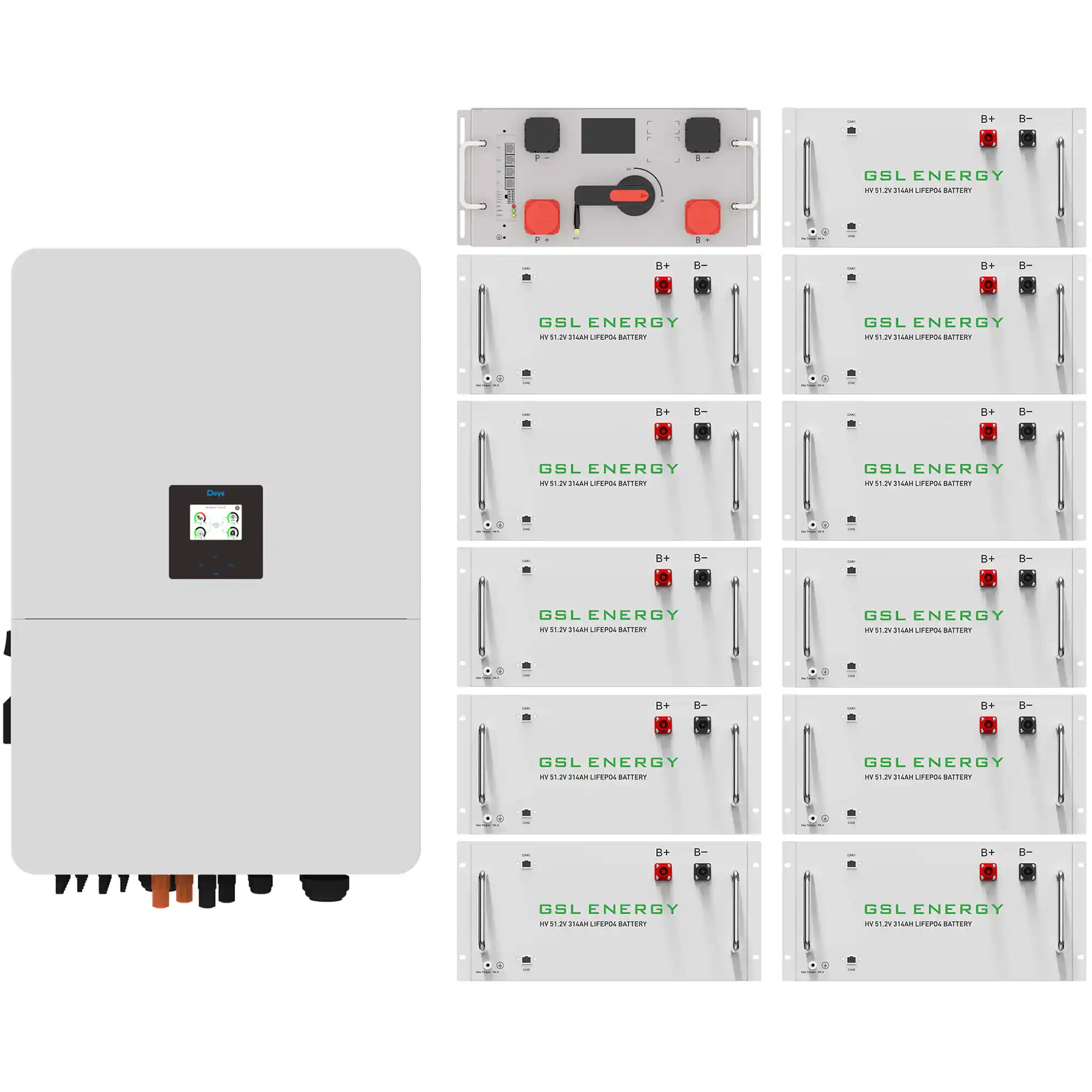 Купить Система хранения энергии DEYE SV-3DE80K1-HGS176K1-1 80kW 176.8kWh 1BAT LiFePO4 ≥10000 циклов - фото 1