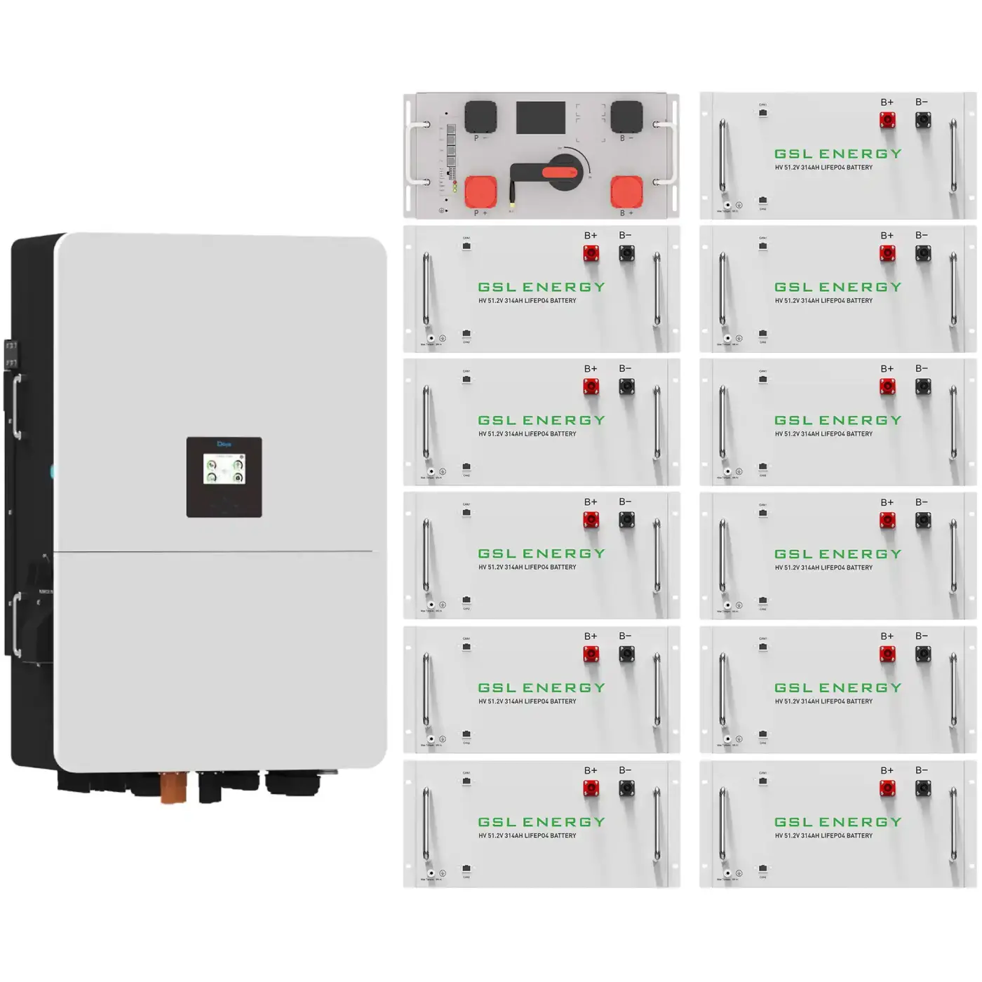 Купить Система хранения энергии DEYE SV-3DE80K1-HGS176K1-1 80kW 176.8kWh 1BAT LiFePO4 ≥10000 циклов - фото 2
