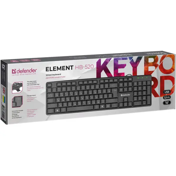 Купить Клавиатура Defender Element HB-520 USB UKR Black (45529) - фото 3