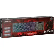 Купить Клавиатура Defender Mayhem GK-360DL USB UA Black (45362) - фото 6