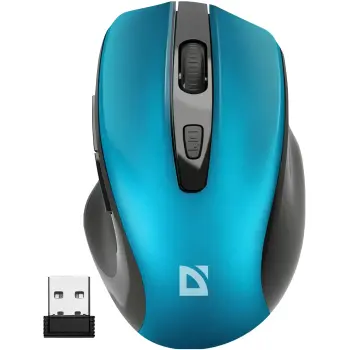 Купити Мишка Defender Prime MB-053 Silent Wireless Turquoise (52054) - фото 1