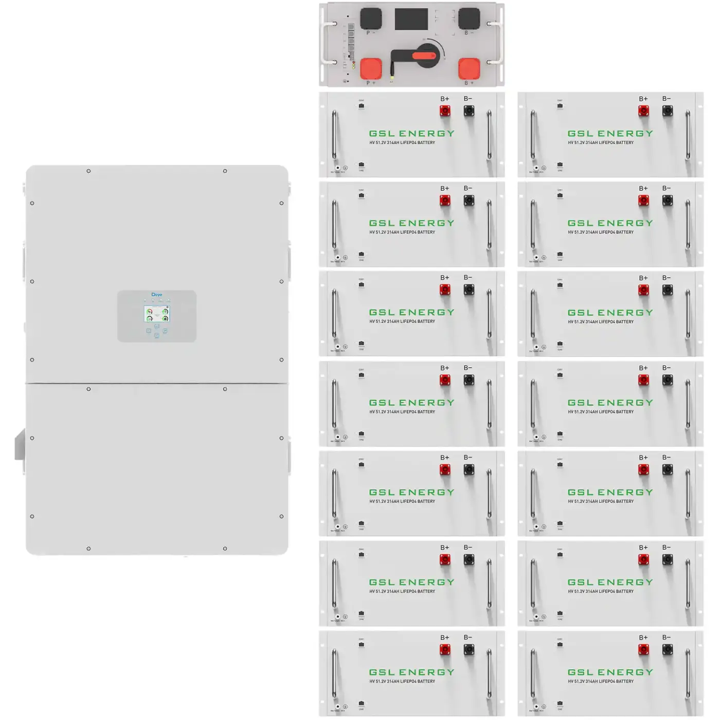 Купить Система хранения энергии DEYE SV-3DE125K1-HGS240K1-1 125kW 241.2kWh 1BAT LiFePO4 ≥10000 циклов - фото 1