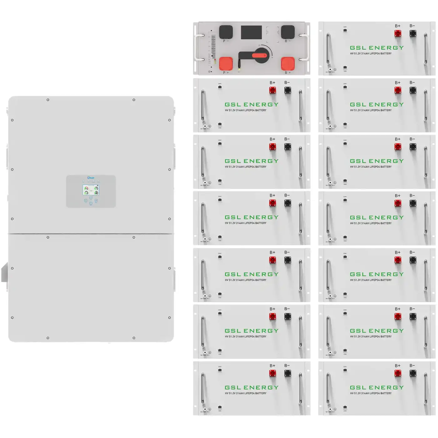 Купить Система хранения энергии DEYE SV-3DE100K1-HGS209K1-1 100kW 209kWh 1BAT LiFePO4 ≥10000 циклов - фото 1