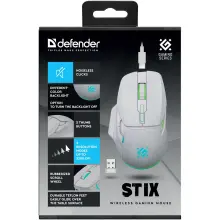 Купити Мишка Defender Stix GM-009 LED Wireless White (52009) - фото 6