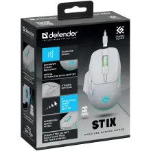 Купити Мишка Defender Stix GM-009 LED Wireless White (52009) - фото 7