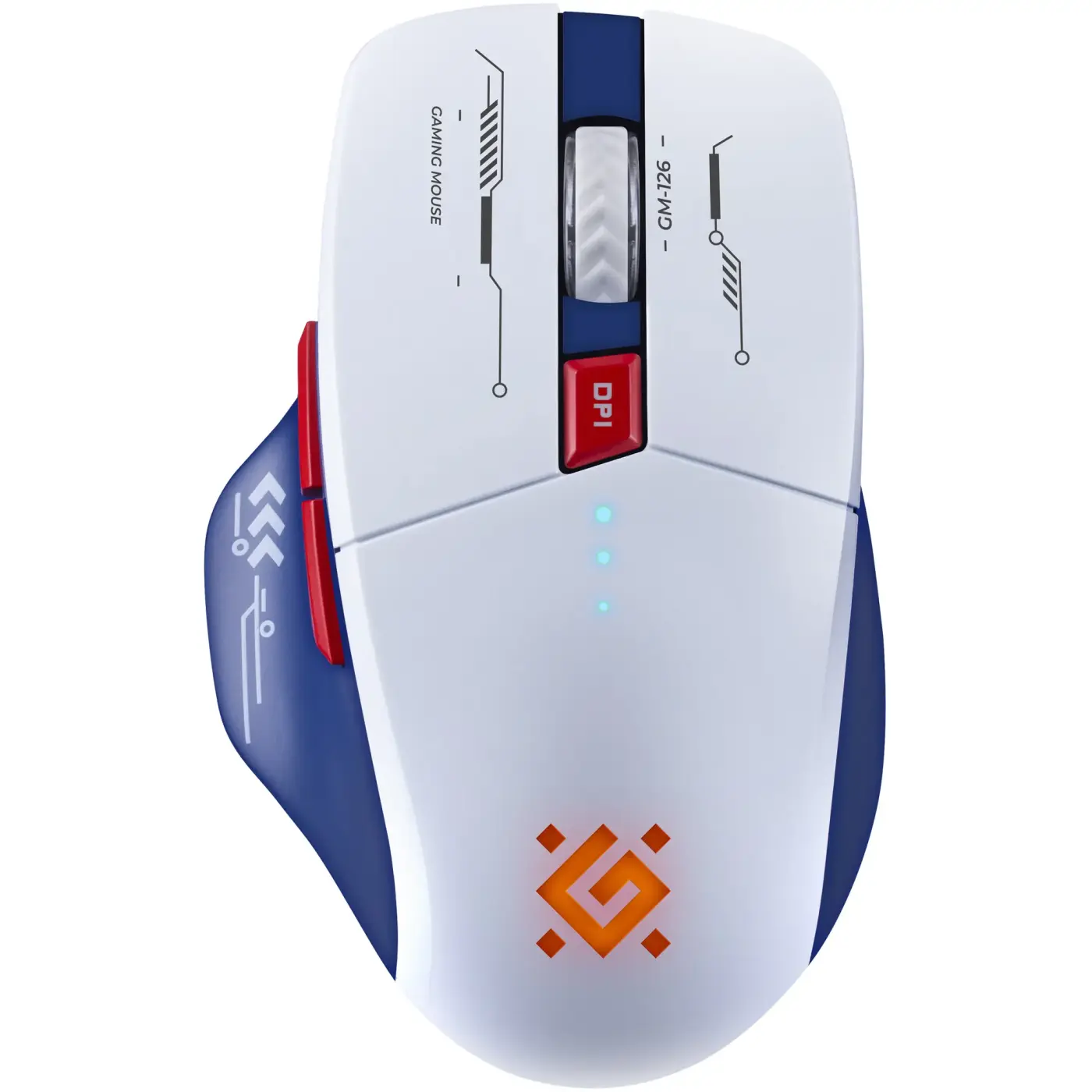 Купить Мышь Defender Tisa GM-126 LED Wireless/Bluetooth White/Blue (52126) - фото 1