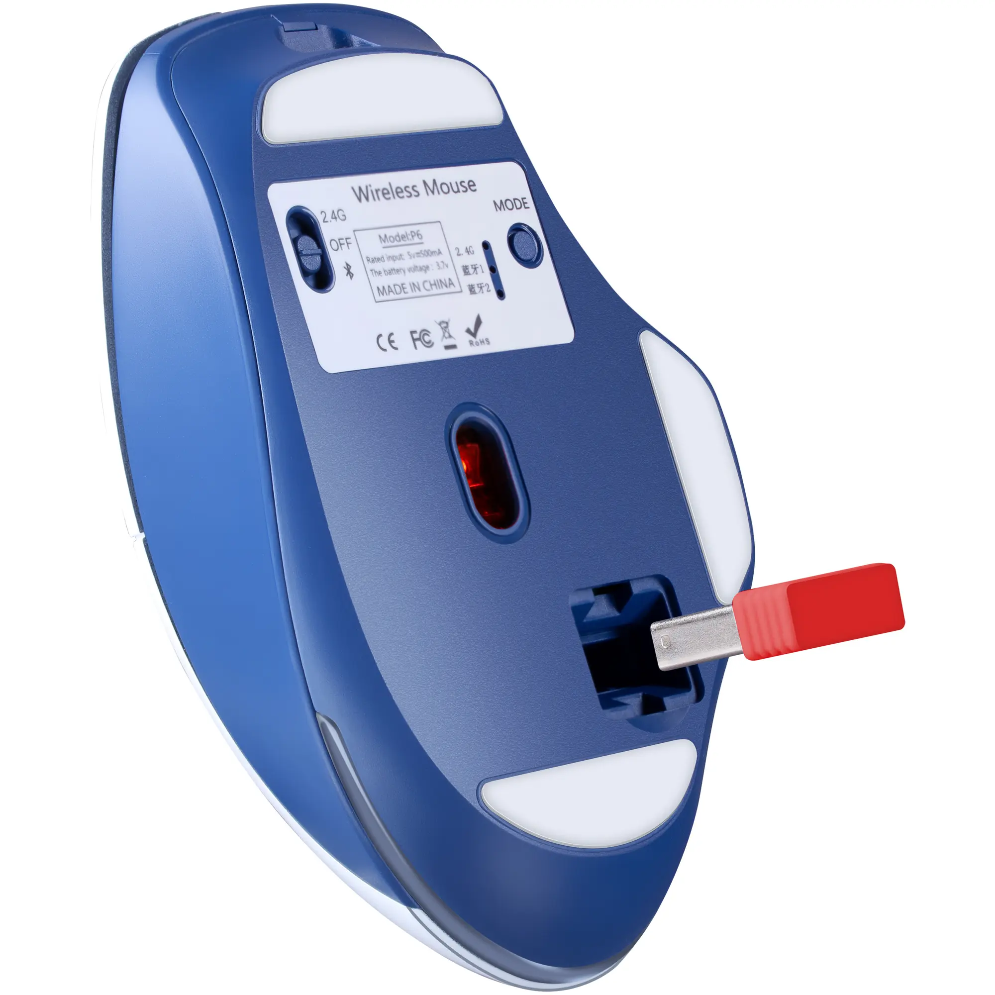 Купить Мышь Defender Tisa GM-126 LED Wireless/Bluetooth White/Blue (52126) - фото 5
