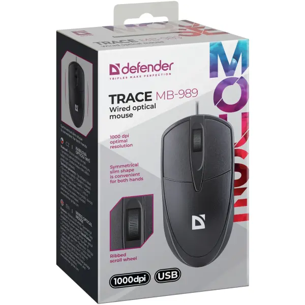 Купити Мишка Defender Trace MB989 USB Black (52989) - фото 3