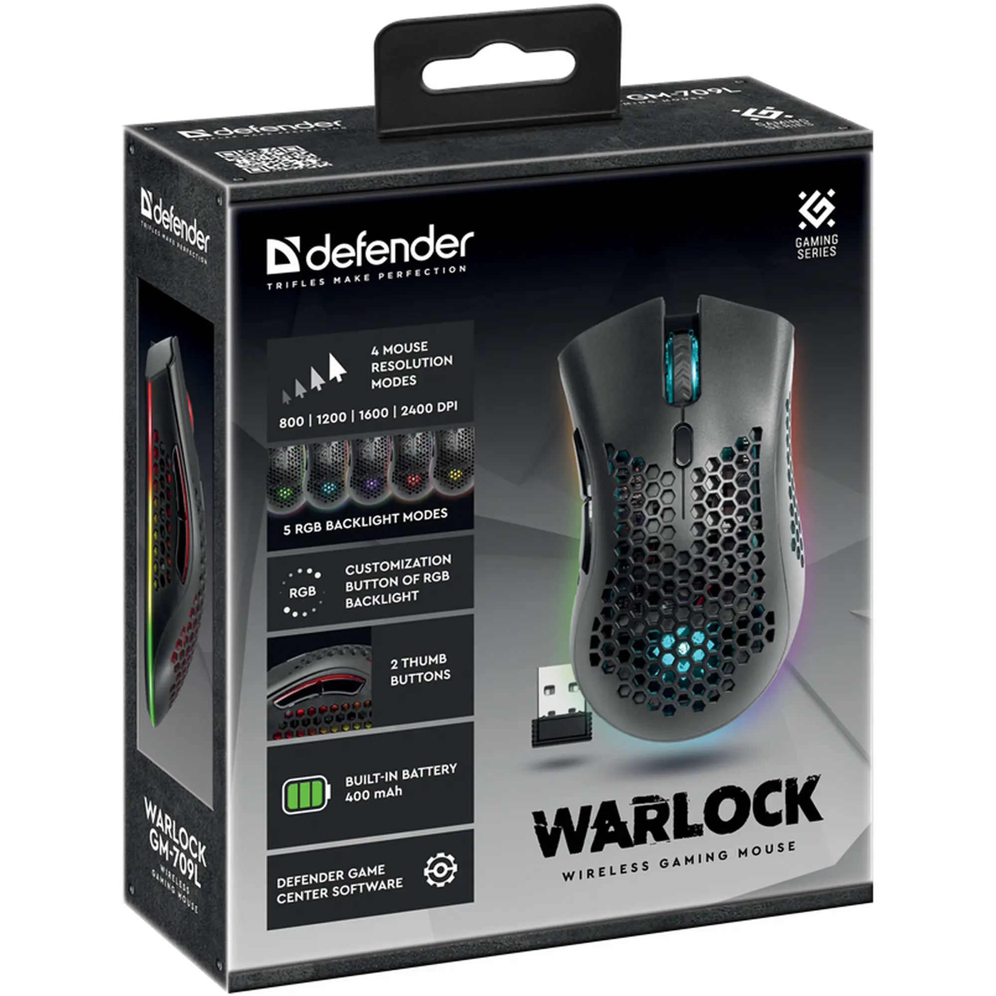 Купити Мишка Defender Warlock GM-709L RGB Wireless Black (52709) - фото 8