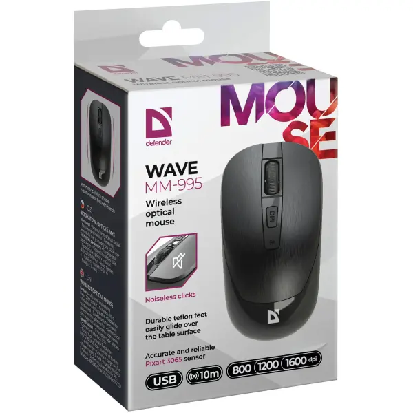 Купити Мишка Defender Wave MM-995 Silent Wireless Black (52995) - фото 6