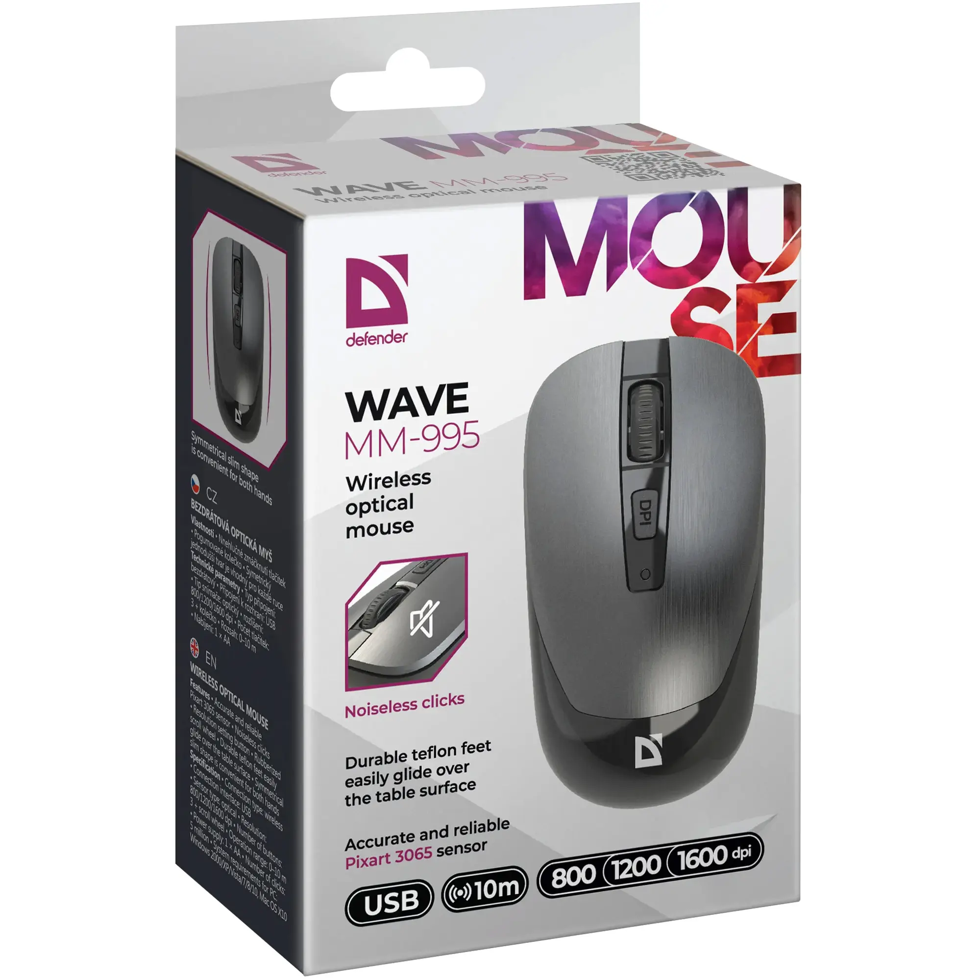 Купити Мишка Defender Wave MM-995 Silent Wireless Grey (52993) - фото 6