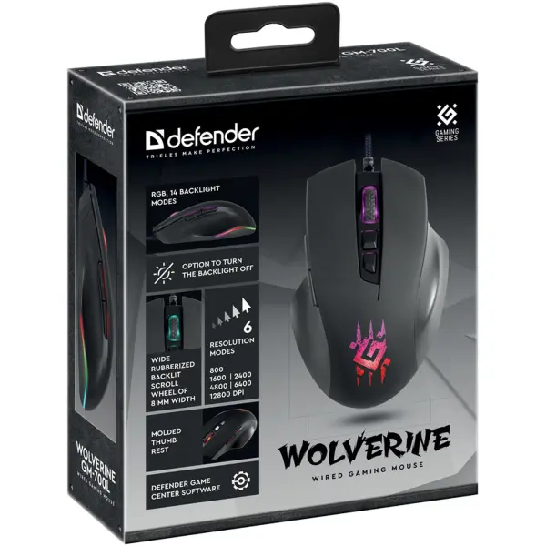 Купити Мишка Defender Wolverine GM-700L RGB USB Black (52700) - фото 6