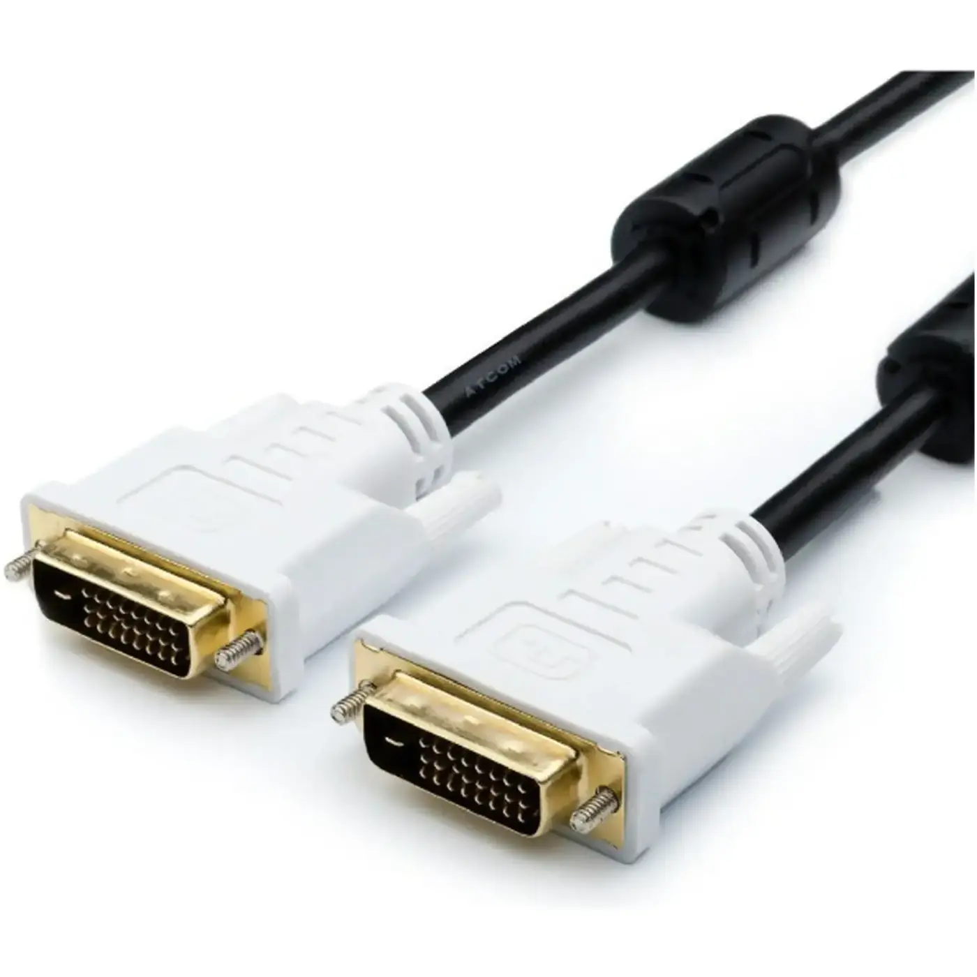 Купити Кабель ATcom Dvi-Dvi (2 ferite, DVI-D) 1.8m (8057) - фото 1