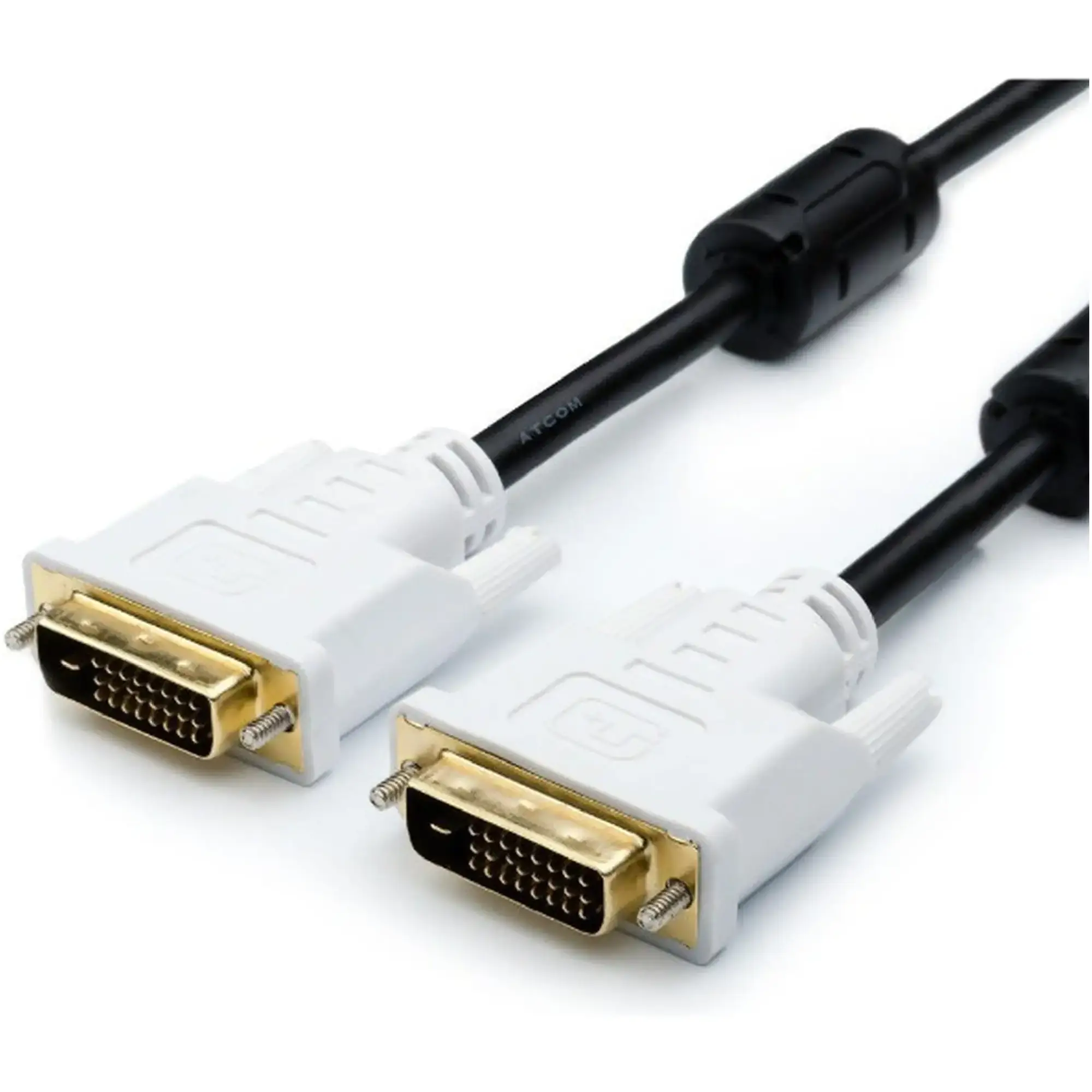 Купити Кабель ATcom Dvi-Dvi (2 ferite, DVI-D) 1.8m (8057) - фото 1