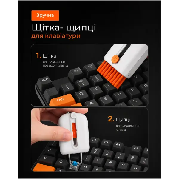 Купити Набір для очищення оргтехники 2E 24 в 1 White-orange (2E-SK24IN1) - фото 7