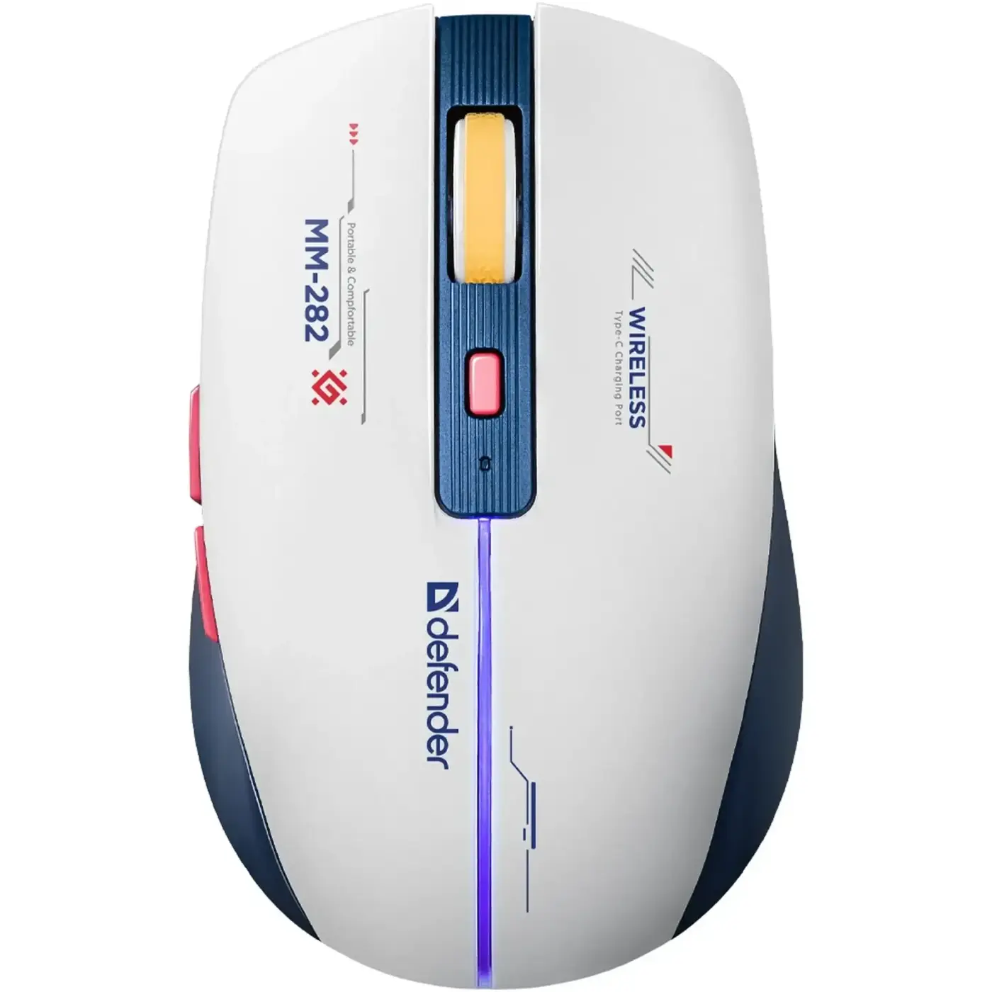 Купить Мышь Defender Dila MM-282 Wireless White/Blue (52282) - фото 1