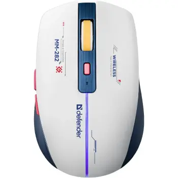 Купити Мишка Defender Dila MM-282 Wireless White/Blue (52282) - фото 1