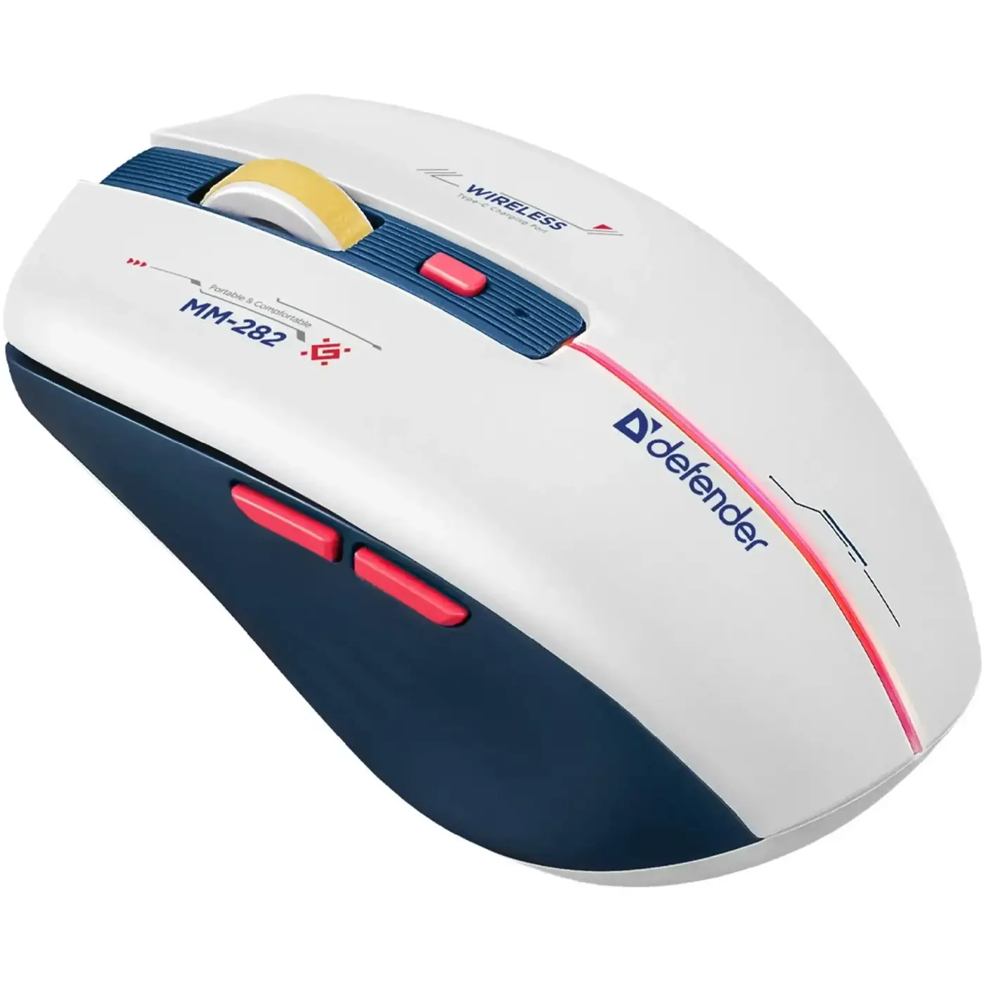 Купить Мышь Defender Dila MM-282 Wireless White/Blue (52282) - фото 4