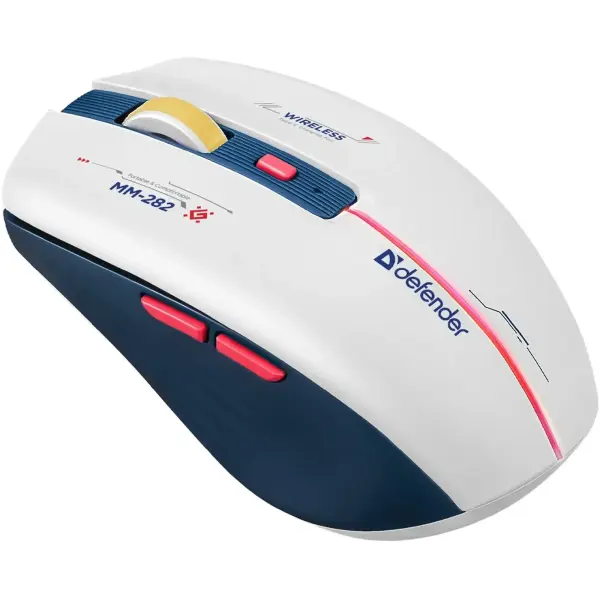 Купить Мышь Defender Dila MM-282 Wireless White/Blue (52282) - фото 4