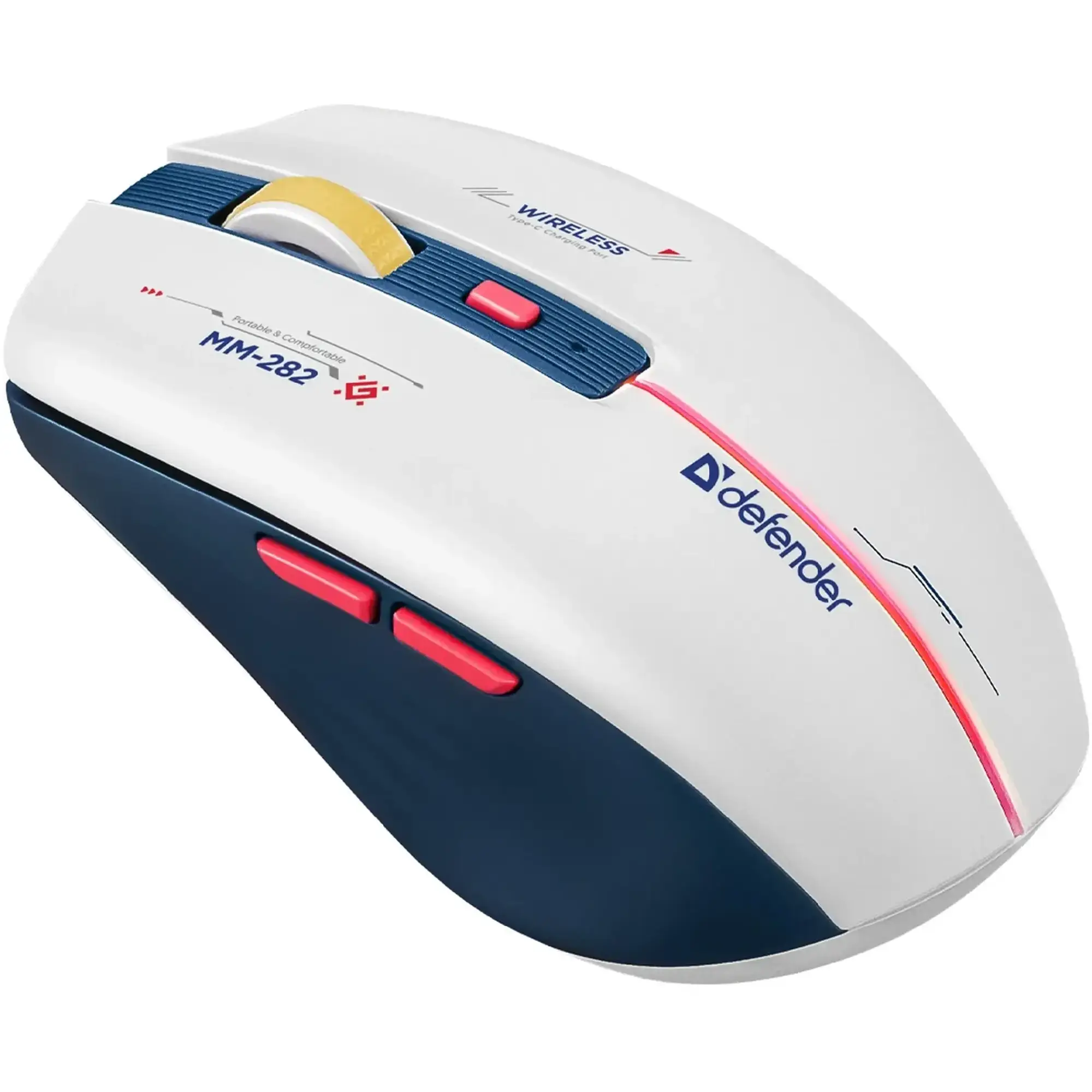 Купить Мышь Defender Dila MM-282 Wireless White/Blue (52282) - фото 4