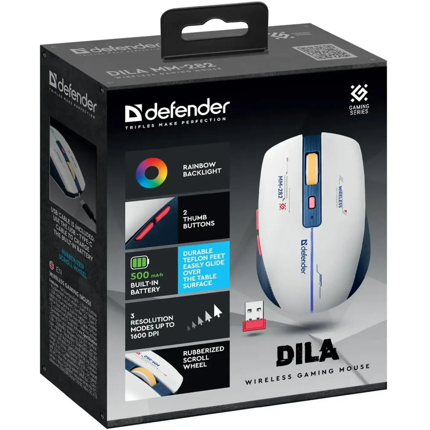 Купить Мышь Defender Dila MM-282 Wireless White/Blue (52282) - фото 7