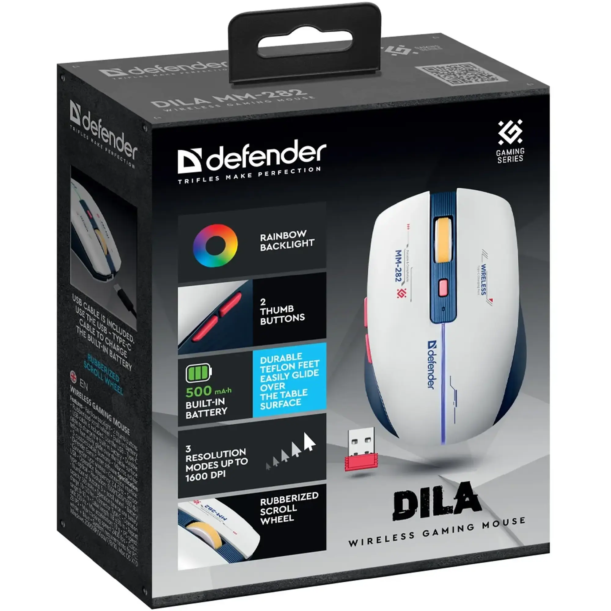 Купить Мышь Defender Dila MM-282 Wireless White/Blue (52282) - фото 7
