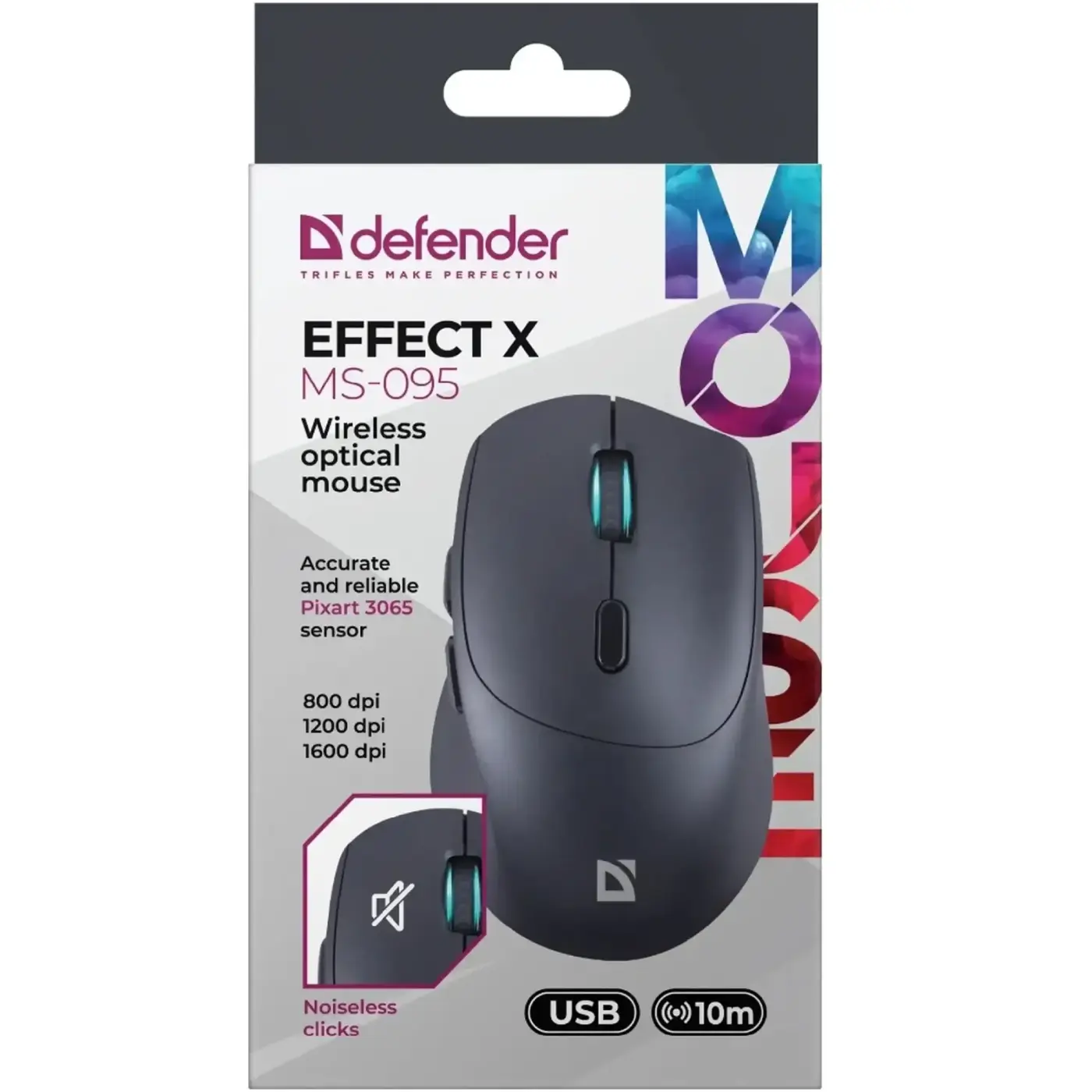 Купить Мышь Defender Effect X MS-095 Wireless Black (52095) - фото 7
