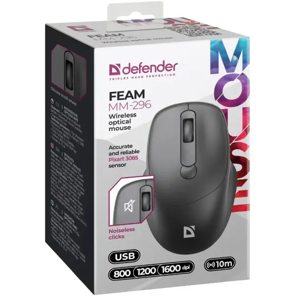 Купити Мишка Defender Feam MM-296 Wireless Black (52296) - фото 5