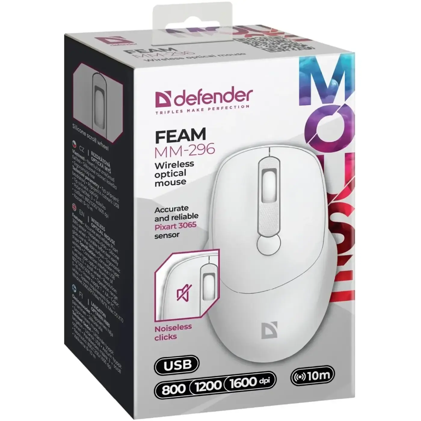 Купити Мишка Defender Feam MM-296 Wireless White (52297) - фото 5