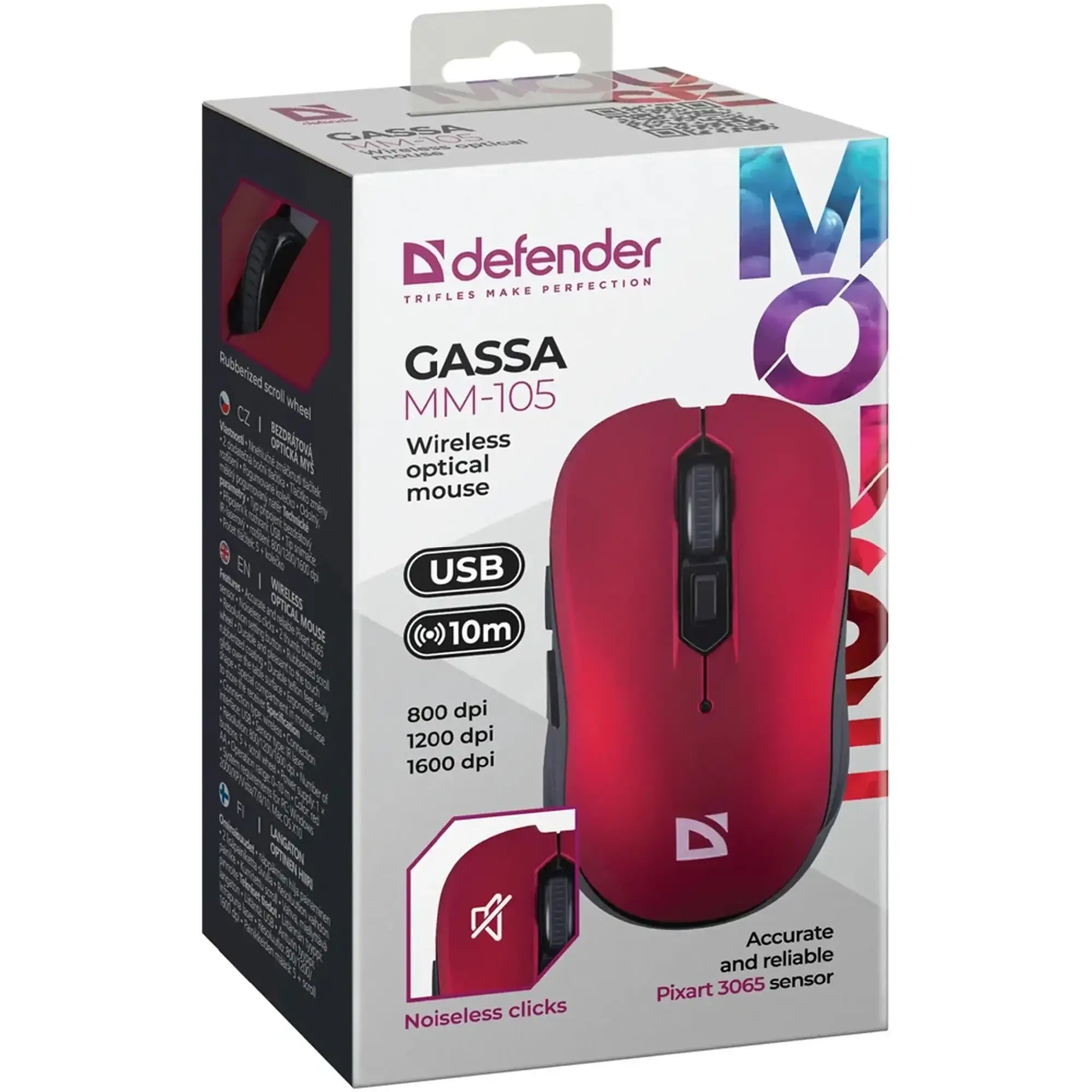 Купити Мишка Defender Gassa MM-105 Wireless Red (52103) - фото 5