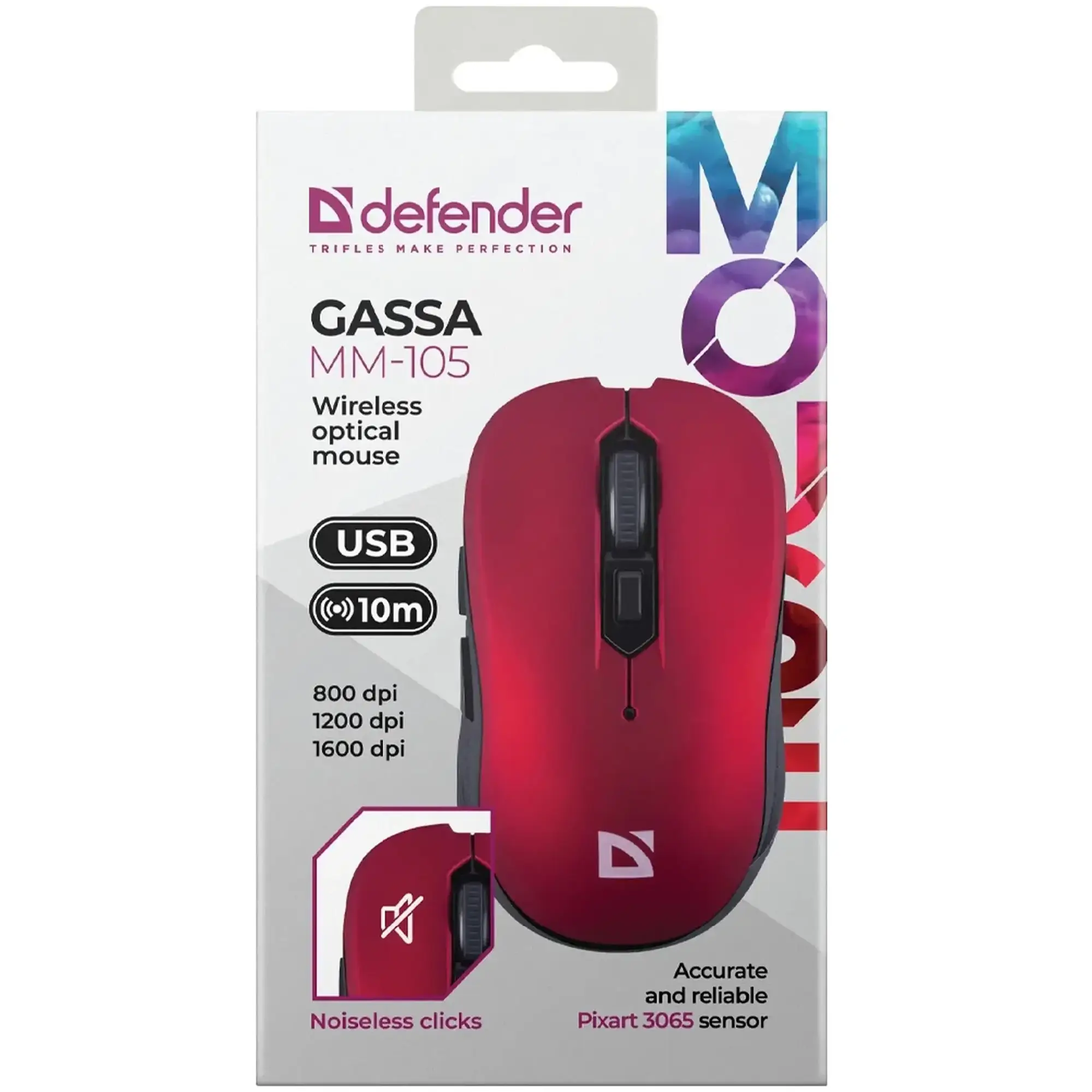 Купити Мишка Defender Gassa MM-105 Wireless Red (52103) - фото 6