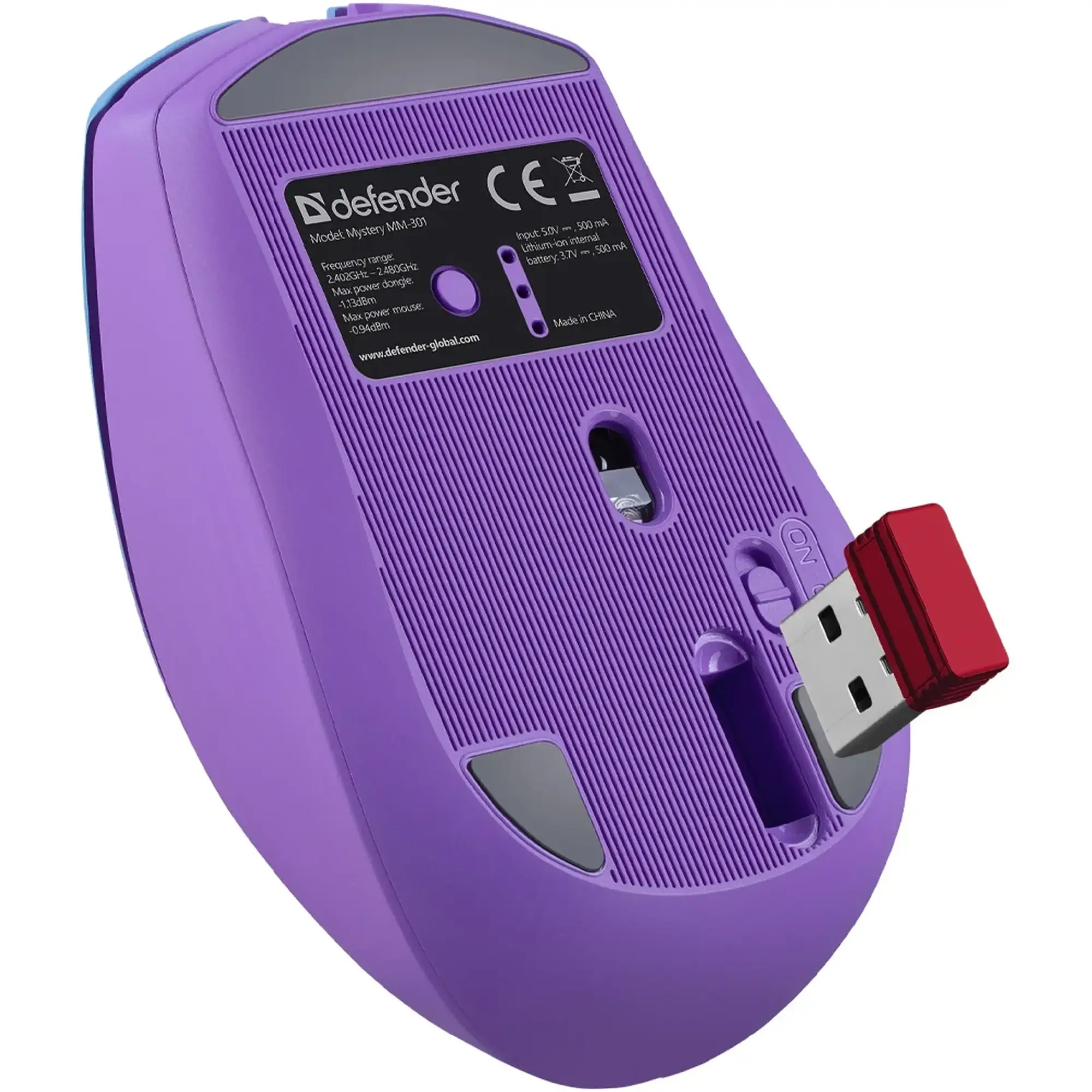 Купити Мишка Defender Mystery MM301 LED Wireless/Bluetooth Violet (52301) - фото 5