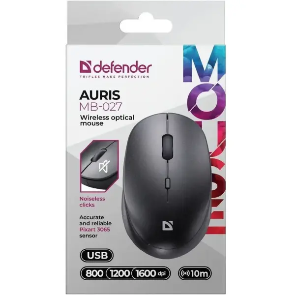 Купити Мишка Defender Auris MB-027 Silent Wireless Black (52027) - фото 5
